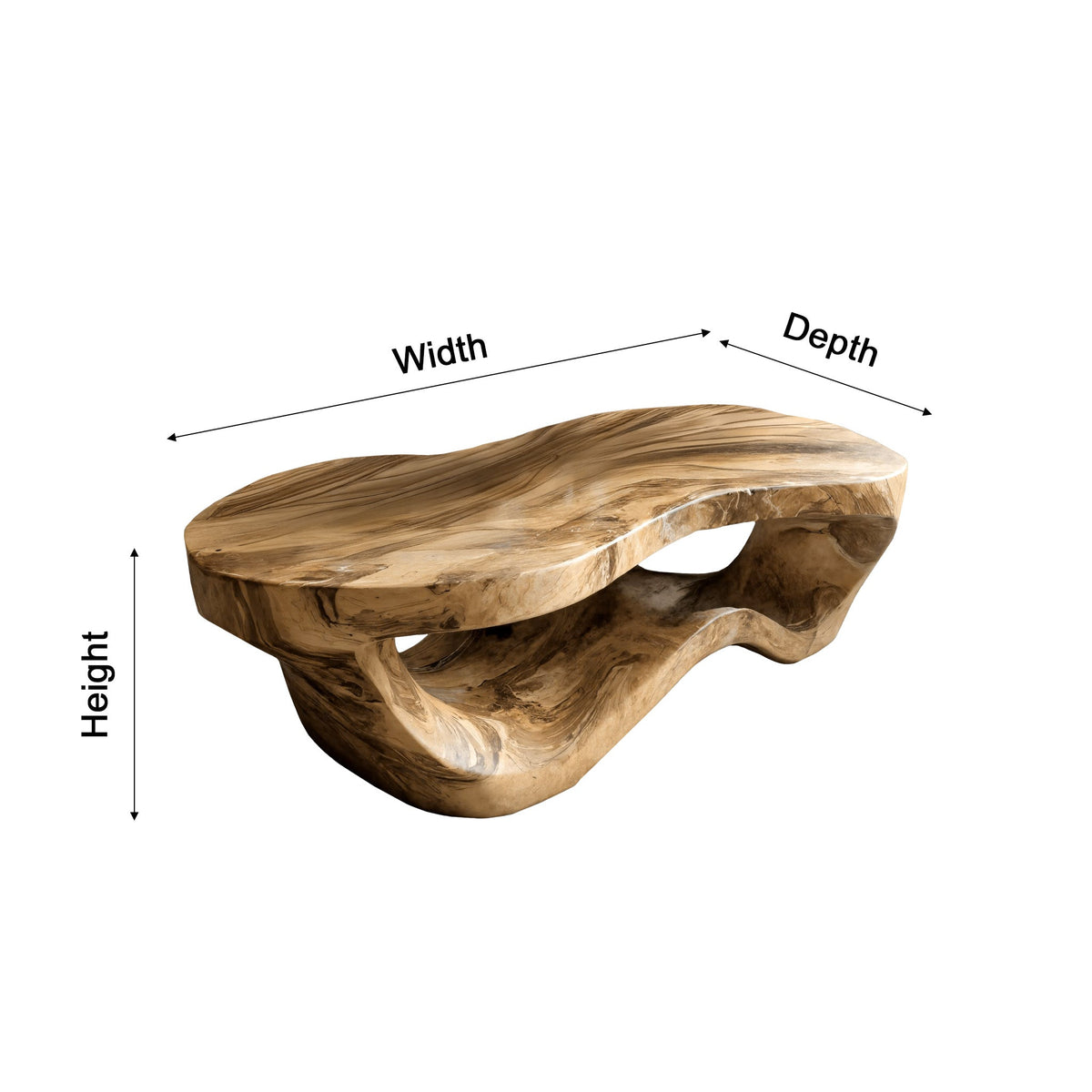 Calven Drift Solid Wood Coffee Table
