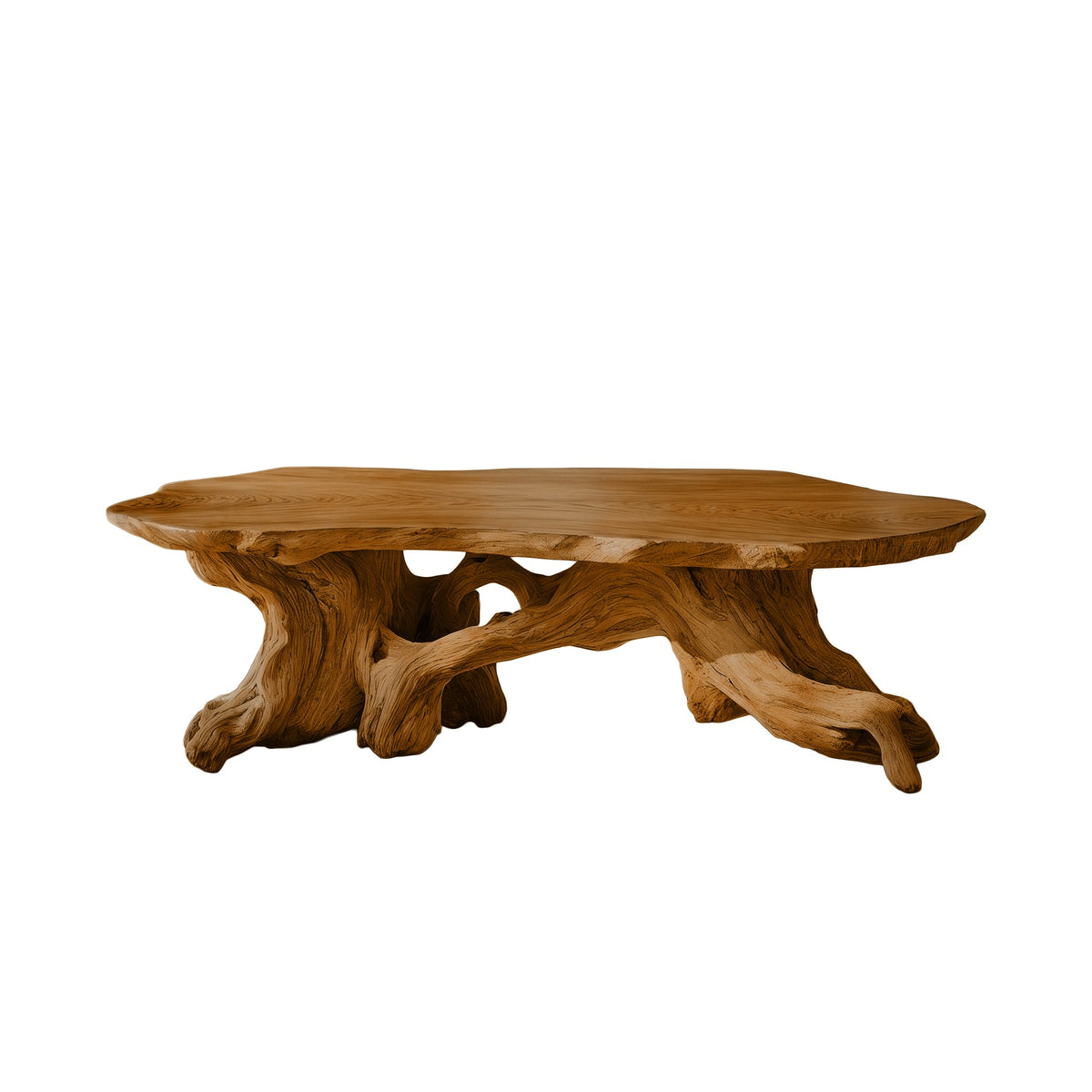 Zylara Live Edge Solid Wood Coffee Table